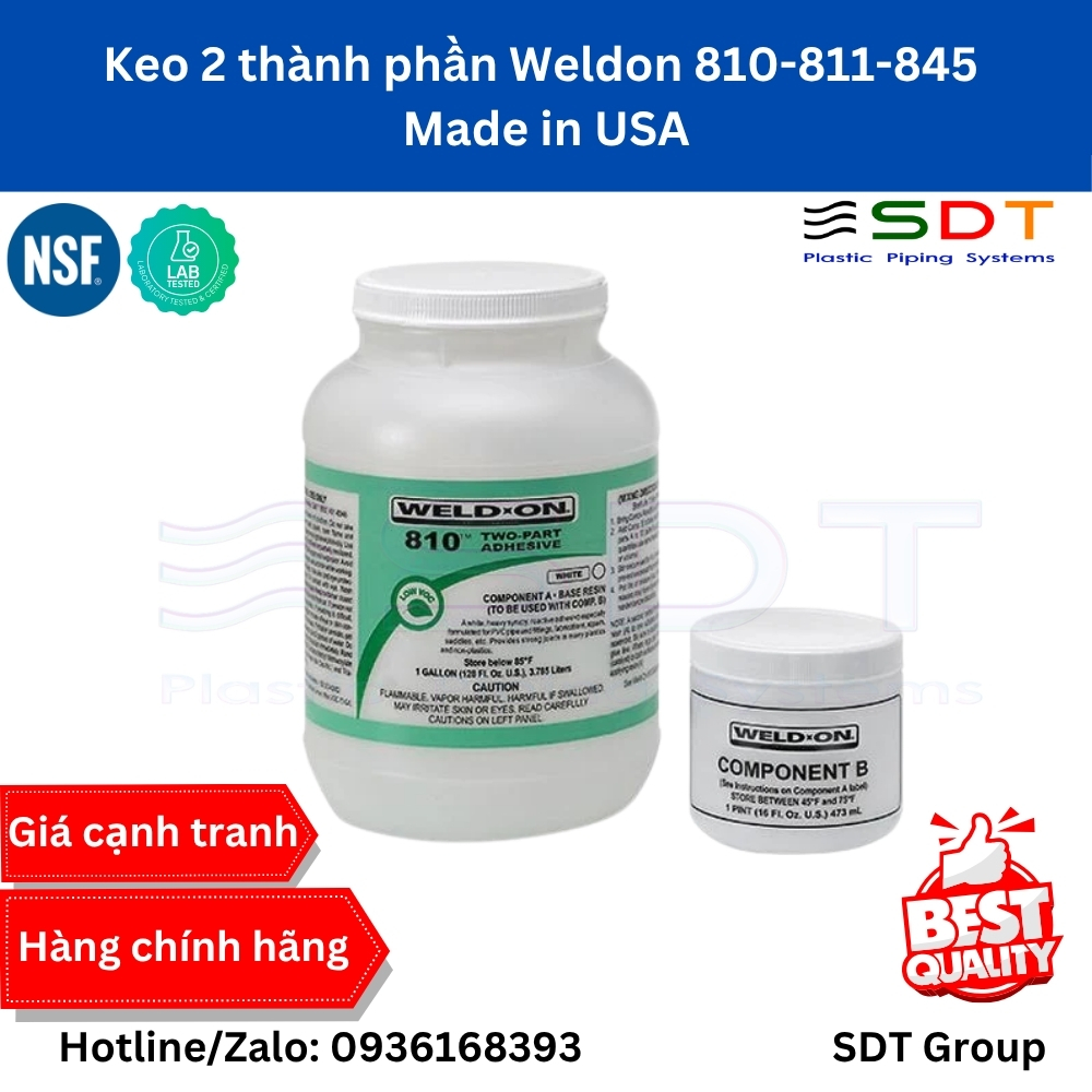 Keo dán 2 thành phần Weld-On 810-811-845 (A&B) Kit